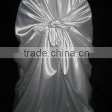 Beautiful satin self-tie chair cover & universal satin chair covers