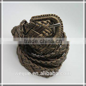 Lady's braided paper braided belt for jeans