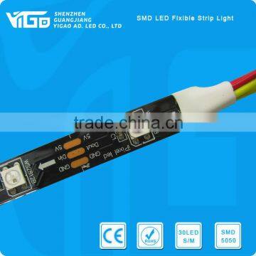 ws2801 strip light smd 5050 60leds/m non-waterproof black pcb