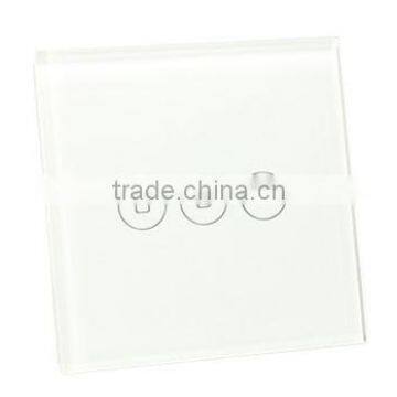 Newest Design 3 Gang 1 Way Wall Light Touch Switch With LED Indicator photo-6