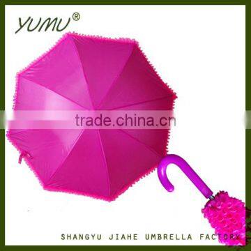 19" Lovely Plain Kids Umbrella for Rainy Days