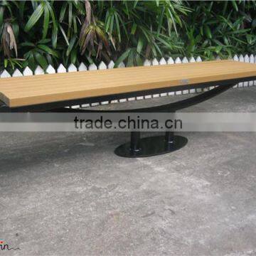 L1800mm 3-seater recycled plastic slat bench seats without backrest