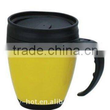 Double walled porcelain travel mug