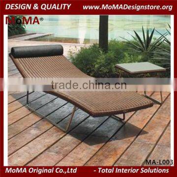 MA-L003 Commercial Resort Furniture Sun Lounger Rattan Pool Lounger