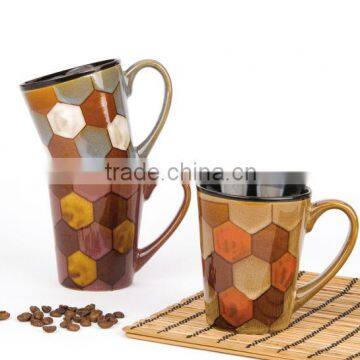 Hot sale special decal design novelty color mugs inside with decal of Liling yonghe factory