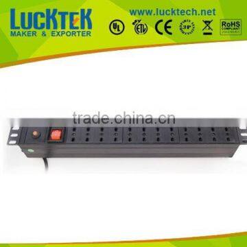 19" 3pin 12way outlet Italy type PDU rack socket outlet
