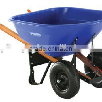 American dualie 8 cuft poly wheel barrow