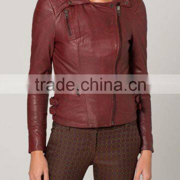 Fashion Lady Leather brown Jacket