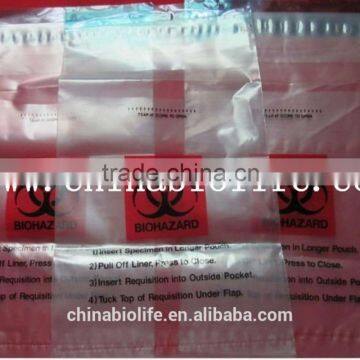 Plastic Zip-Style Biohazard Specimen Bags