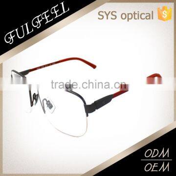 Latest glasses frames for unisex half rimless with high quality fashion eyewear