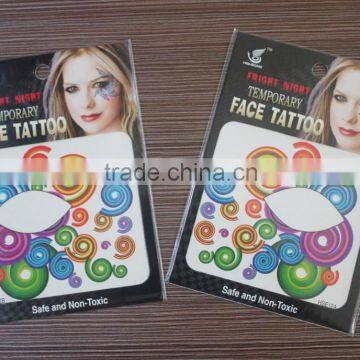 2016 best seller eco-friendly high quality cosmetic colours of face sticker