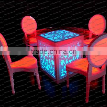 Hot New Design Shanghai wholesale Acrylic LED Table and LED chair