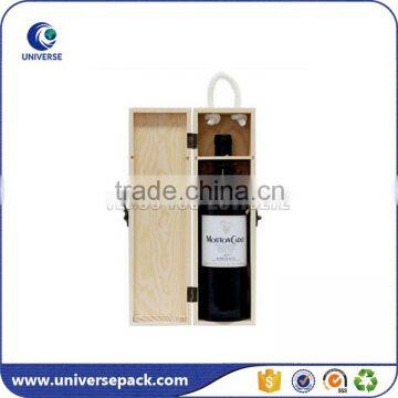 Handmade paulownia wood boxes with metal lock for wine