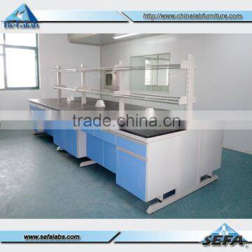 Laboratory Furniture Chemistry High Quality C-Frame Steel Wood Bench Lab Equipment