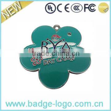 Fashion Design Painting Flower Wholesale Metal Dog Tag