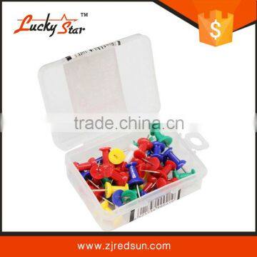 Orange large Round Push Pins in Tin Box