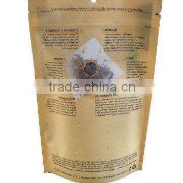 stand up tea pouch with zipper