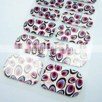 Custom design metallic nail wraps waterproof sexy nail art decals wholesale nail polish sticker for teens