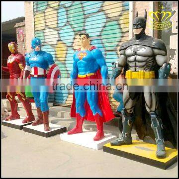 Spider man FRP cartoon characters garden landscape sculpture