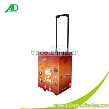 Trolley cardboard display for exhibition easy taking for supermarket sales for shopping trolley packing boxes for electronics