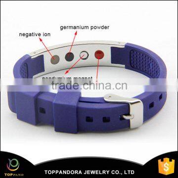 Hot Powerful Sports style Negative Ion Magnetic Custom Bio Power Wristband Bracelet