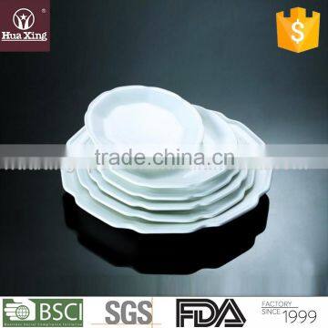 H4361 high white porcelain manufactorers 9 inch ceramic dinner plate