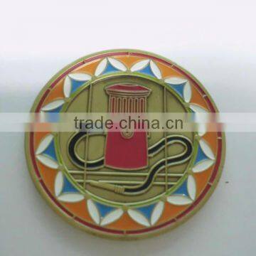 folk art custom metal coin