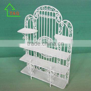 Vintage Dollhouse Wire Wicker Look Shelf Baker's Rack Miniature Toy
