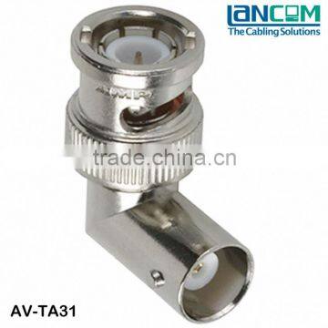 Right Angle Lower Price Zinc Alloy TV Antenna Adaptor BNC M/F