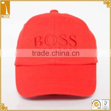 Good quality 100% cotton red and white custom kids children baseball caps