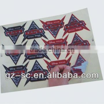 Custom car sticker design with clear pvc