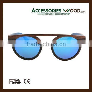 Retro-inspired frame sunglasses wood sun glasses women