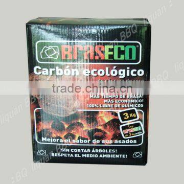 Coconut Instant Light BBQ Charcoal Briquette 3*1kg