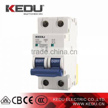 KEDU 2P MCB Circuit Breaker with VDE CB CCC CE Approved