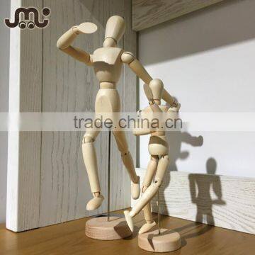 Educational DIY wooden manikin,lifelike 8' joint wooden manikin,interesting home decoration wooden manikin doll