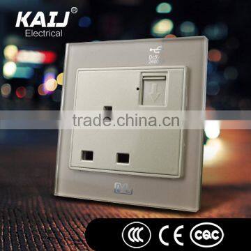 Wall Mounted British Standard 3 Pin Wall Socket With Network Outlet photo-3