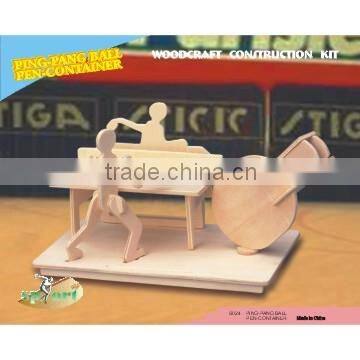 Wooden toy Ping-Pang Ball Pen-Container