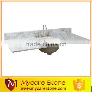 Cheap Hotel bathroom white carrara marble vanity top