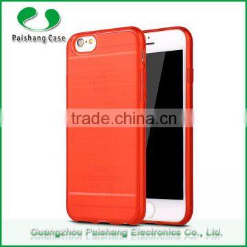 New soft TPU material with brushed pattern finish transparent anti-friction for iphone 6 plus case 2016