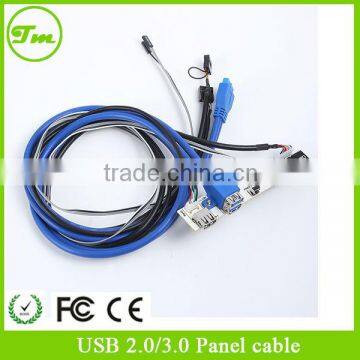 dual USB3.0 + AV + switch + PCB13223 Audio Front I/O Panel w/ Cables for PC