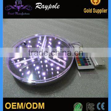 Rechargeable Multi-Color Changing Round Bottle Glorifier LED Light Base photo-4