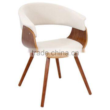 Vintage Mid Century Accent Upholstered Bentwood Armchair Chair photo-2