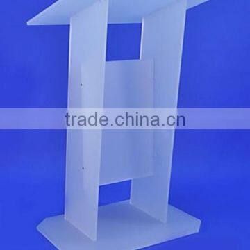 Modern white acrylic lectern podium