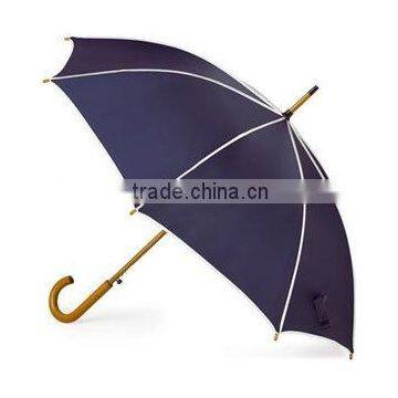 wooden shaft straight umbrella;golf umbrella