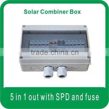 Five Inputs One Output Solar Strings Connect Box with SPD