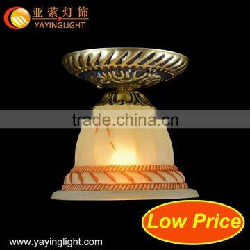Modern indoor wrought Iron glass ceiling lamps,Simple creative hotel glass ceiling lamps