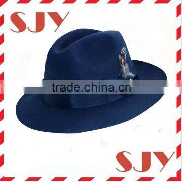 Wool felt hat blank wholesale wide brim men's fedora hat