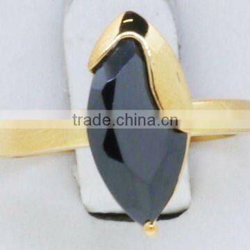 Specific 21k gold natural gemstone ring
