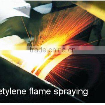 oxy-acetylene flamespraying to repair mechanical parts