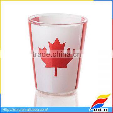 Canada flag shot glass collection cheap wine glasses wholesale glasses